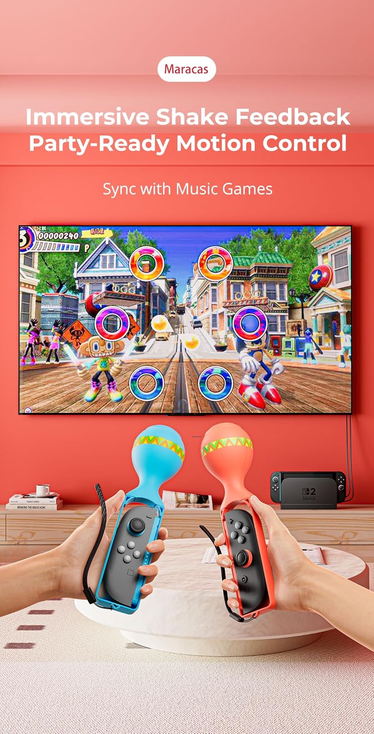 Maracas-Aufsatz für Nintendo Switch, OLED & Switch 2 – 2er-Set