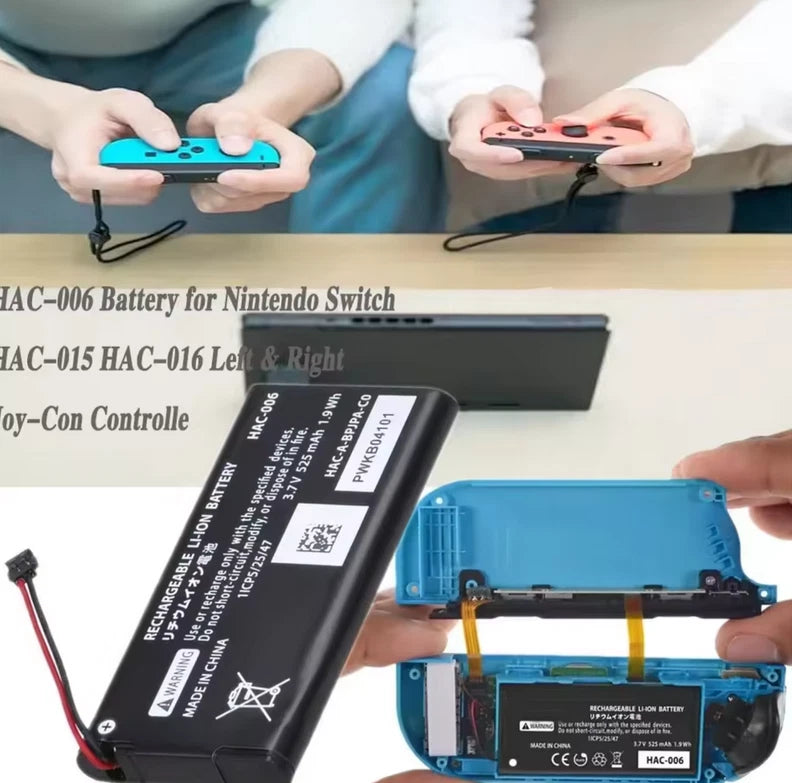 Akku HAC-006 für Nintendo Switch Joy-Con – 3,7 V / 525 mAh