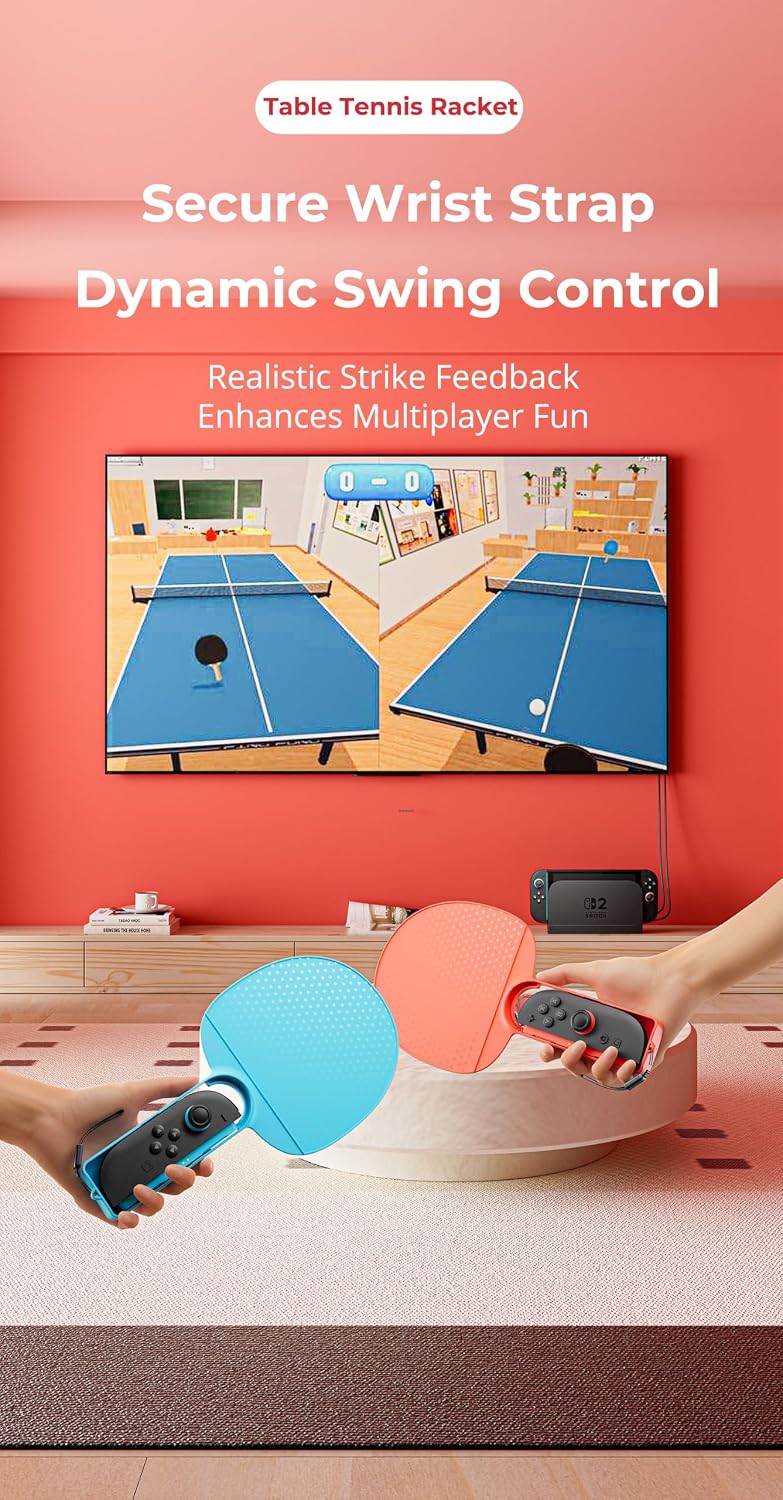 Tischtennis-Aufsatz für Nintendo Switch 2 Joy-Con – 2er-Set