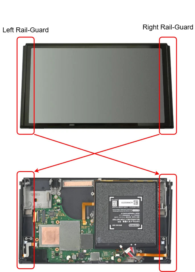 Joy-Con Schiene für Nintendo Switch OLED – Slider links & rechts mit Flexkabel
