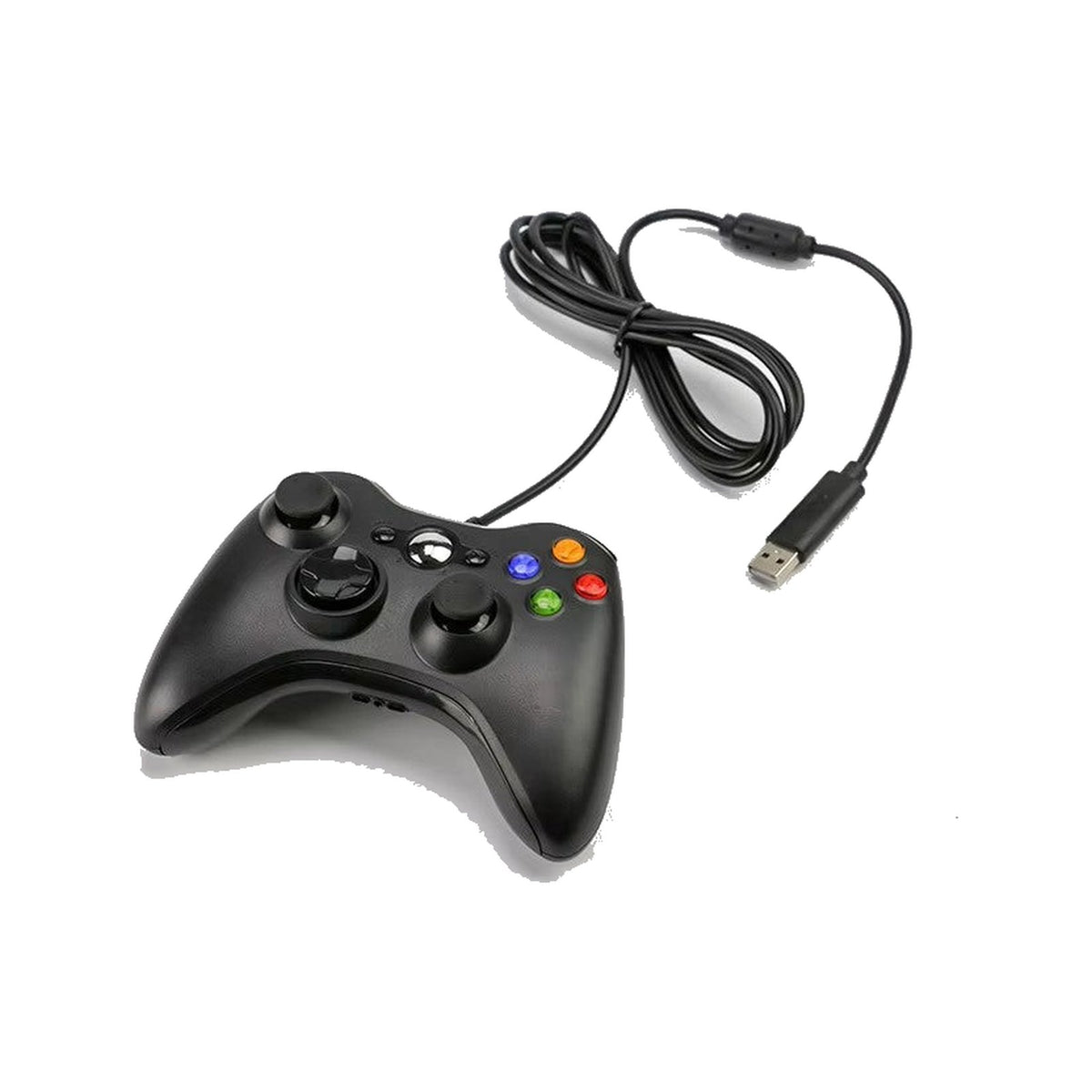 Wired Controller Für Microsoft Xbox 360 PC Windows 11 10 8 7 USB Gamepad Schwarz