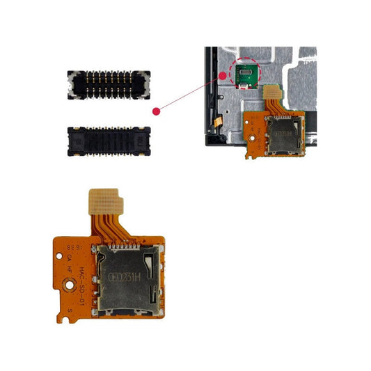Memory SD TF Card Reader Connector Socket FPC For Nintendo Switch NS Console