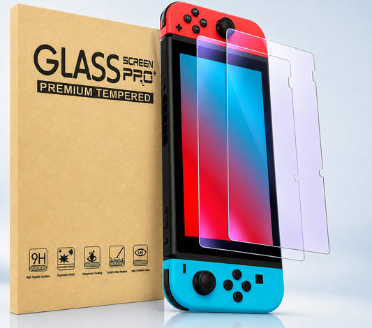 Schutzglas für Nintendo Switch – 9H Panzerglas, 2er-Pack